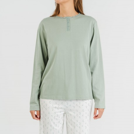 Pijama algodão Varga verde