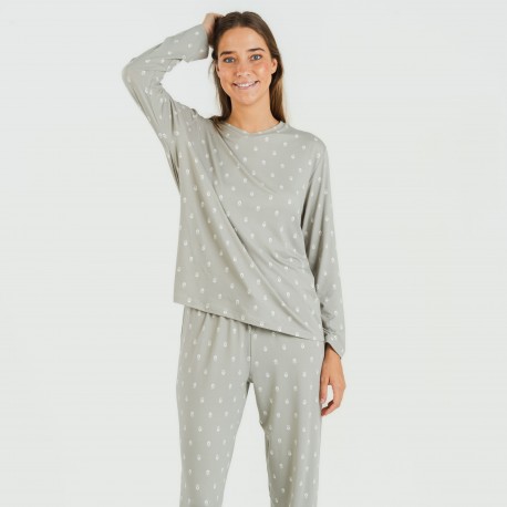 Pijama mulher soft Baby verde caça