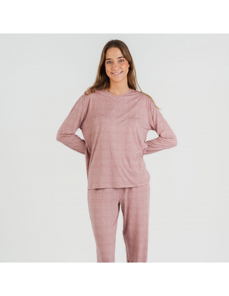 Pijama mulher soft Lolenda malva rosa Pijama mulher soft Lolenda malva rosa