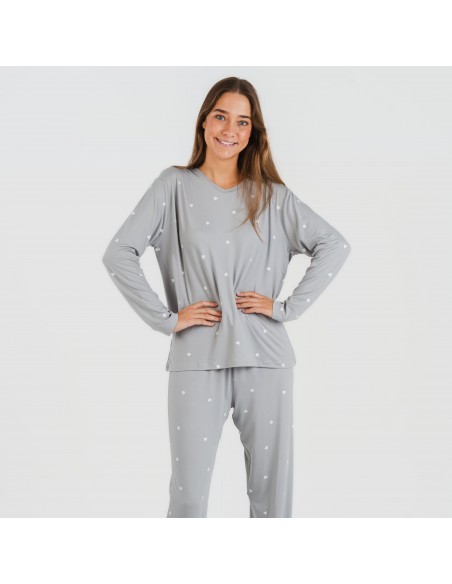 Pijama mulher soft Choer cinza Pijama mulher soft Choer cinza