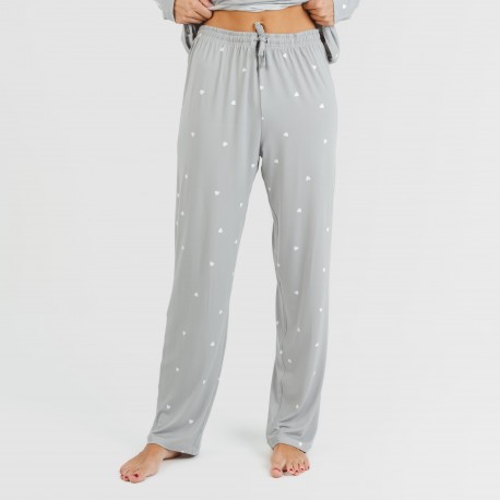Pijama mulher soft Choer cinza