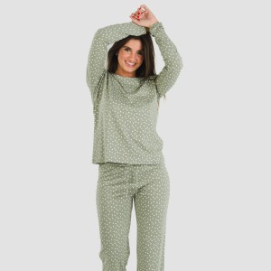 Pijama algodão Naty verde 2