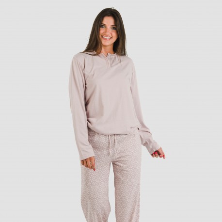 Pijama algodão Madrigal marsala