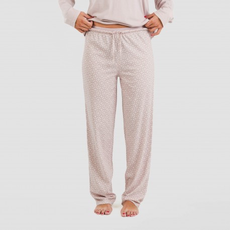 Pijama algodão Madrigal marsala