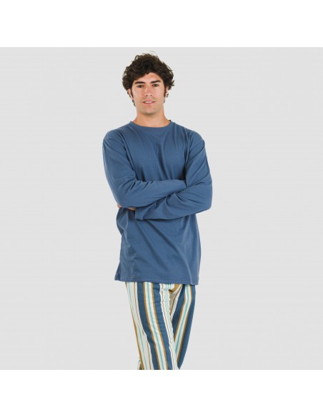 Pijama algodão homem Raya Cap azul