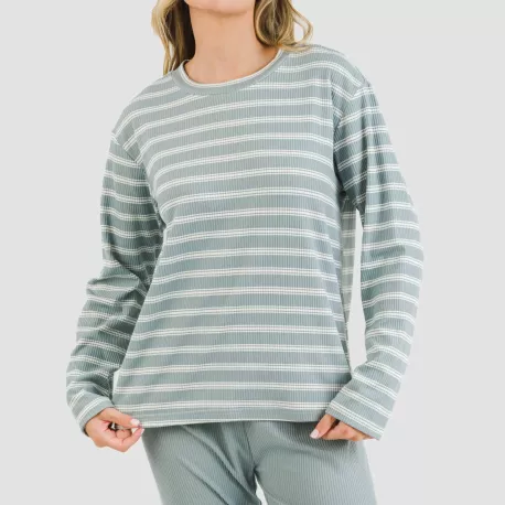 Pijama Canelado Bicolor