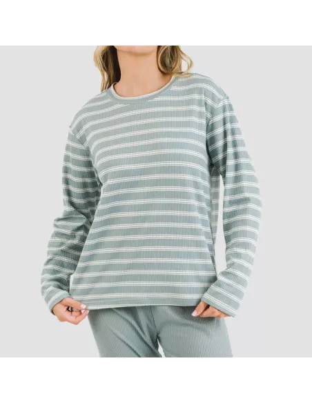 Pijama Canelado Bicolor