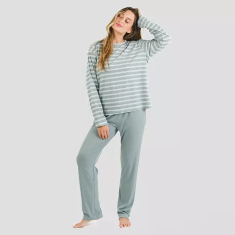 Pijama Canelado Bicolor