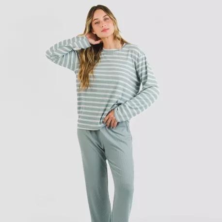 Pijama Canelado Bicolor