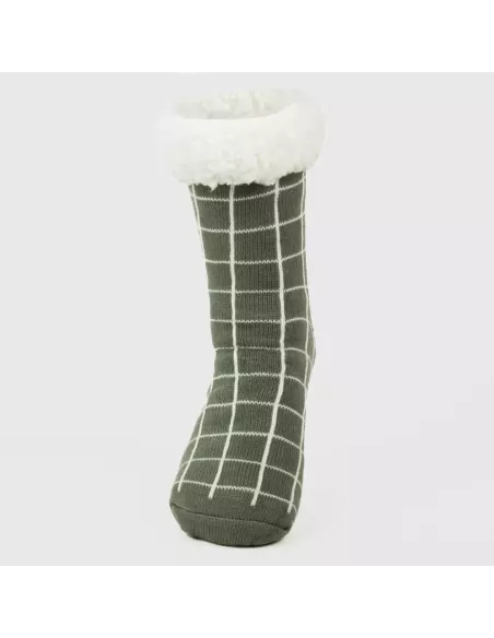 Meias homem Cuadro Pruden verde caça