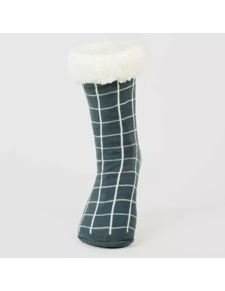 Meias homem Cuadro Pruden azul azafata Meias homem Cuadro Pruden azul azafata