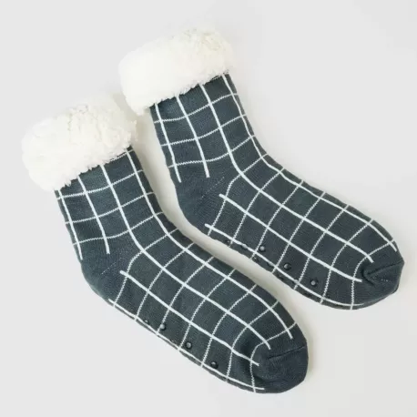 Meias homem Cuadro Pruden azul azafata