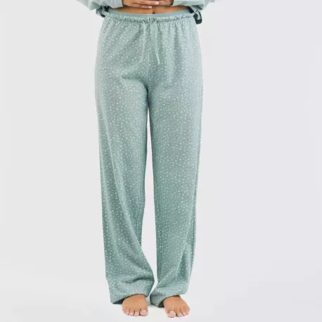 Pijama algodão Anita azul indigo