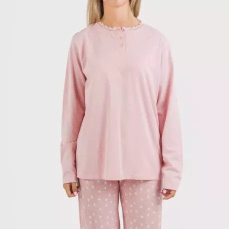 Pijama algodão Kim rosa