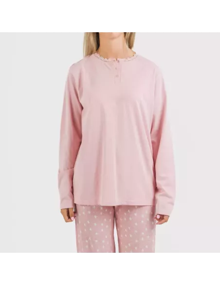 Pijama algodão Kim rosa
