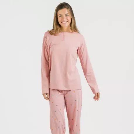 Pijama algodão Mapita rosa