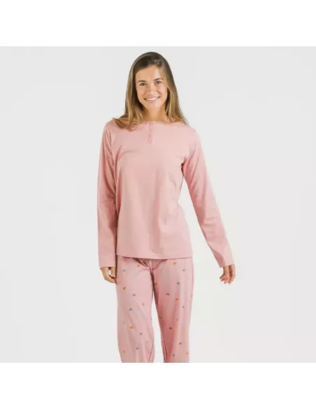 Pijama algodão Mapita rosa