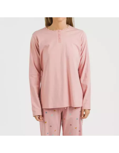 Pijama algodão Mapita rosa