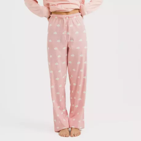 Pijama algodão Nubecita rosa