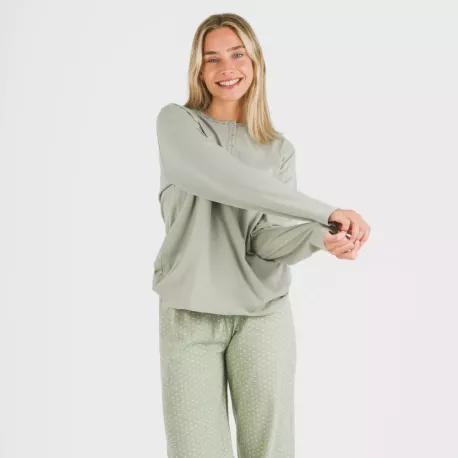 Pijama algodão Steve verde caça