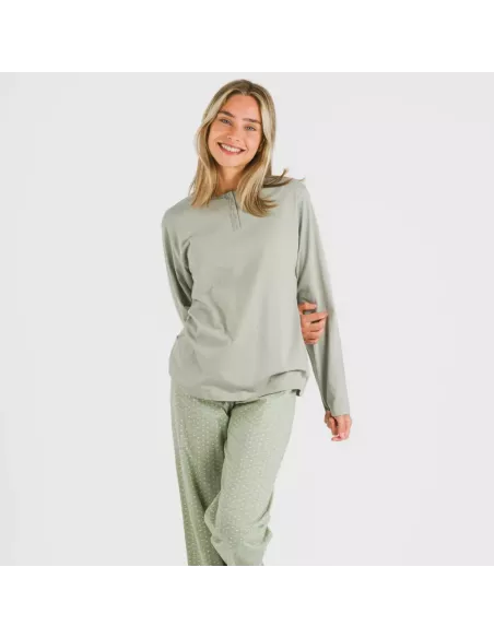 Pijama algodão Steve verde caça