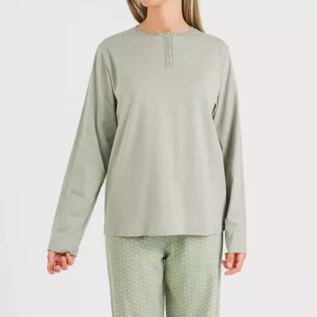 Pijama algodão Steve verde caça