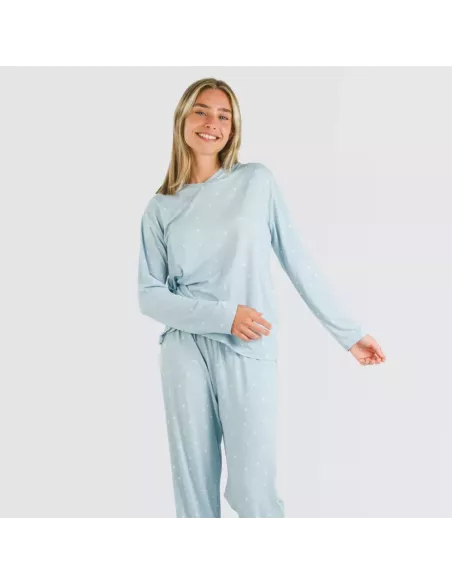 Pijama mulher soft Ambarina azul celeste Pijama mulher soft Ambarina azul celeste