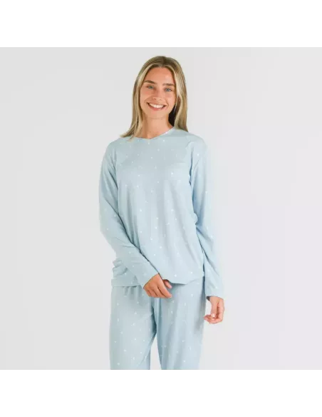 Pijama mulher soft Ambarina azul celeste Pijama mulher soft Ambarina azul celeste
