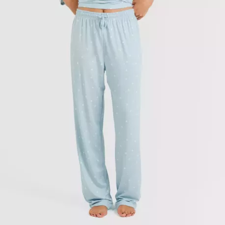 Pijama mulher soft Ambarina azul celeste