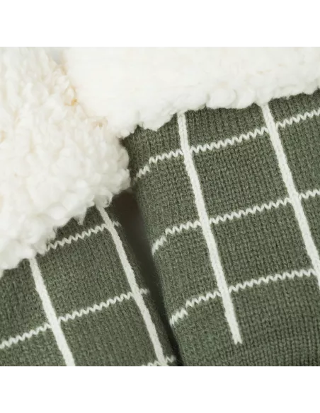 Meias homem Cuadro Pruden verde caça