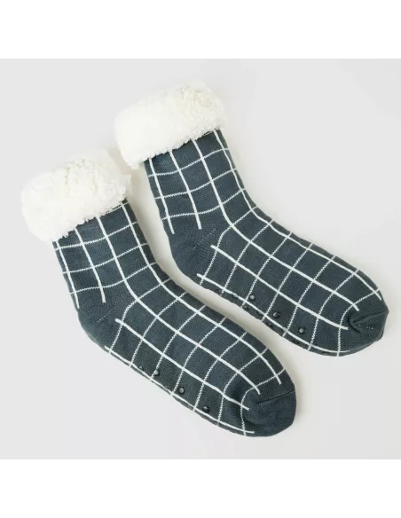 Meias homem Cuadro Pruden azul azafata Meias homem Cuadro Pruden azul azafata