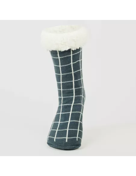 Meias homem Cuadro Pruden azul azafata Meias homem Cuadro Pruden azul azafata