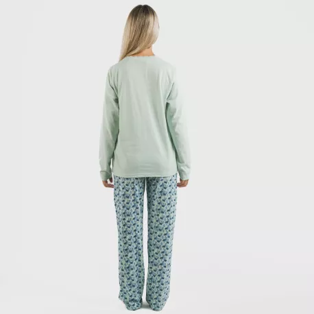 Pijama algodão Gaia verde tiffany