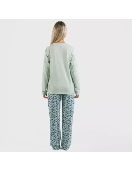 Pijama algodão Gaia verde tiffany Pijama algodão Gaia verde tiffany