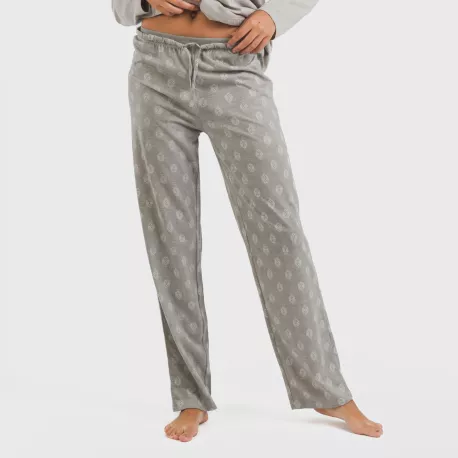 Pijama algodão Garbo cinza misto