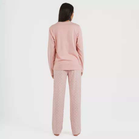 Pijama algodão Checo rosa