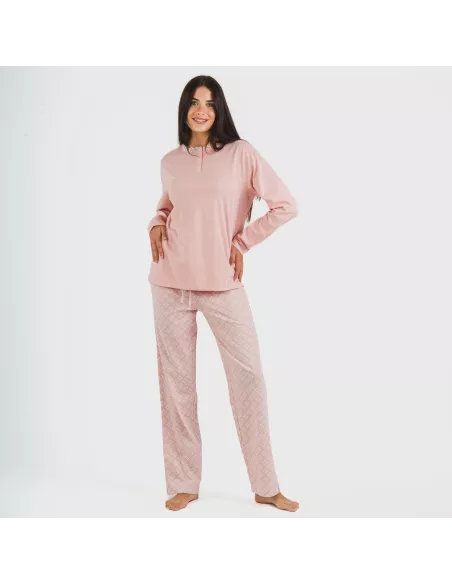 Pijama algodão Checo rosa