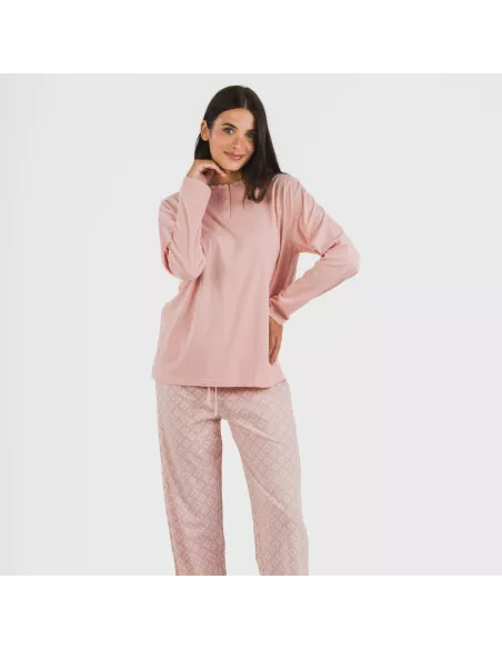 Pijama algodão Checo rosa
