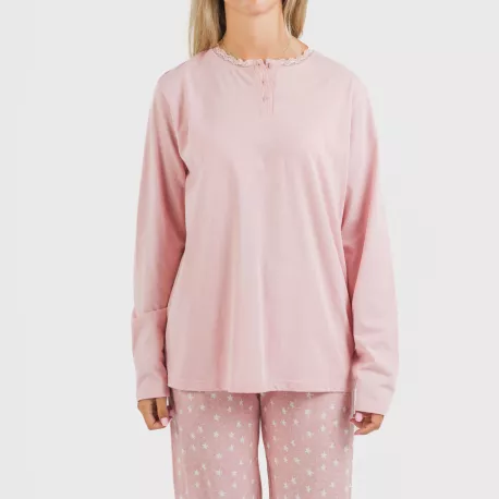 Pijama algodão Kim rosa