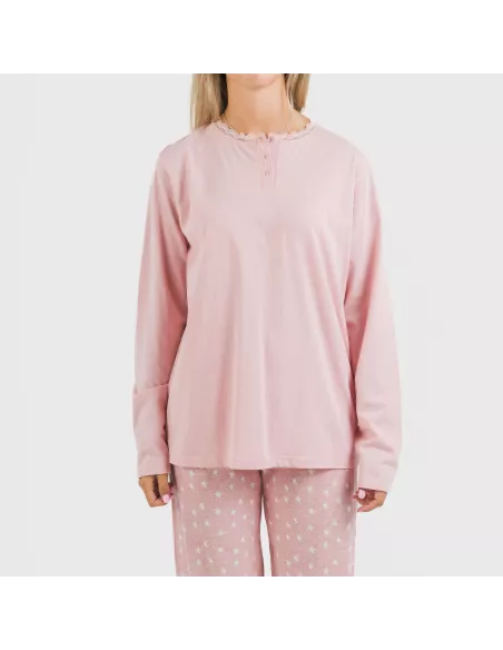 Pijama algodão Kim rosa