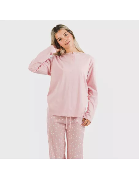 Pijama algodão Kim rosa