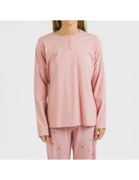 Pijama algodão Mapita rosa