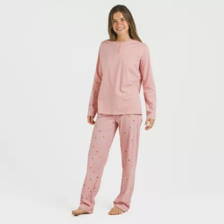 Pijama algodão Mapita rosa