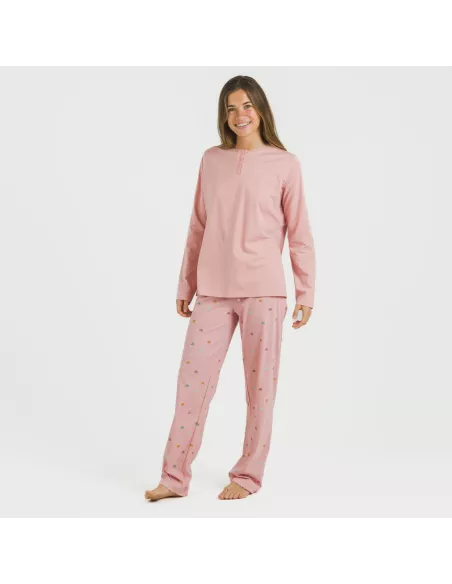 Pijama algodão Mapita rosa