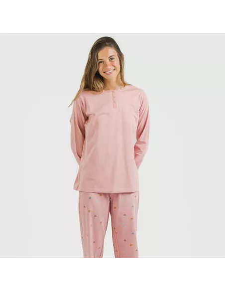 Pijama algodão Mapita rosa