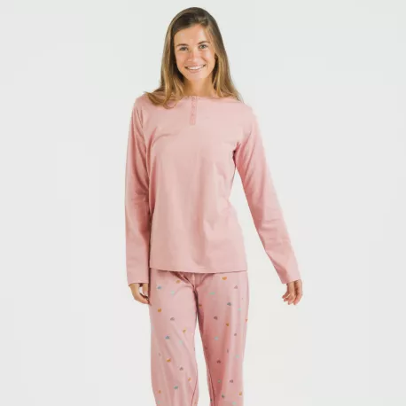 Pijama algodão Mapita rosa