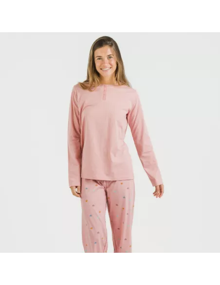 Pijama algodão Mapita rosa