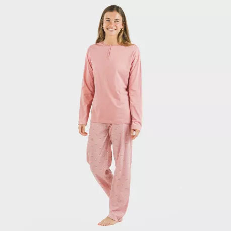 Pijama algodão Santi rosa