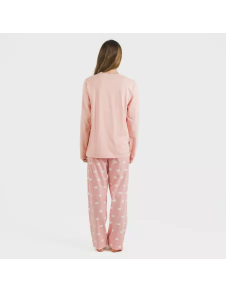 Pijama algodão Nubecita rosa