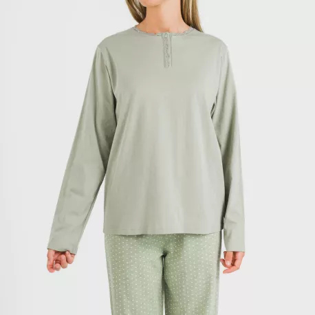 Pijama algodão Steve verde caça